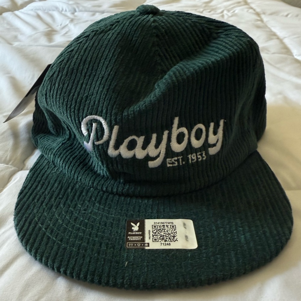 Playboy Green Corduroy Hat